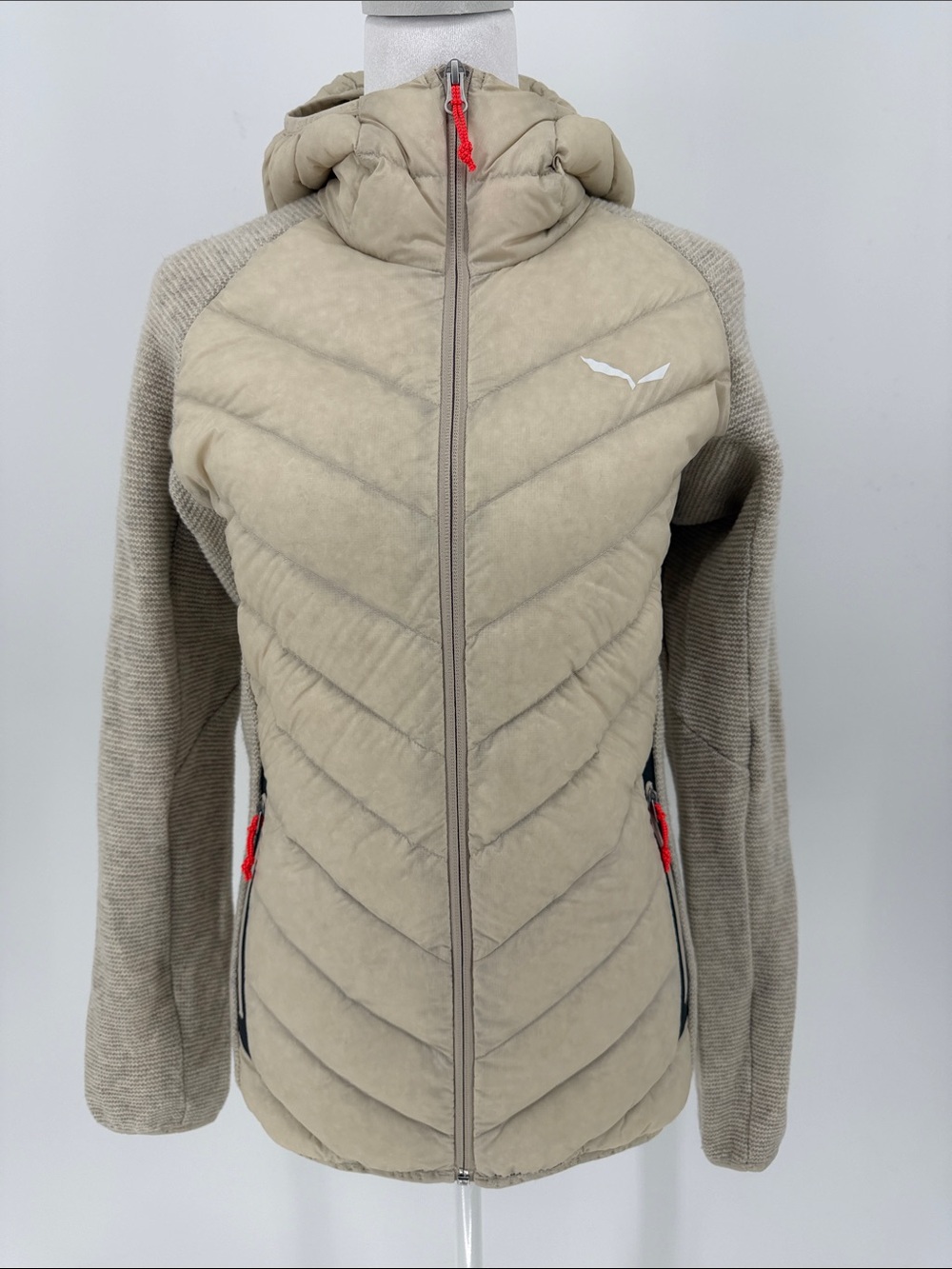 Salewa Alpine Wool Iconic Hooded Down Hybrid Jacket XS Beige
